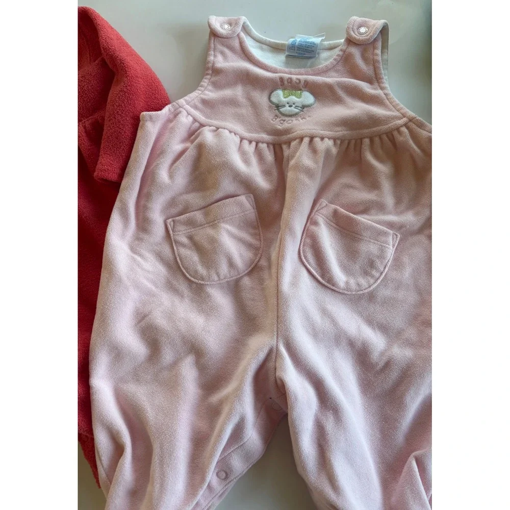 Baby Girl Clothes Lot 6-9M Guess NWT Carter's Levis 517 Fleece Romper Jeans 5pc